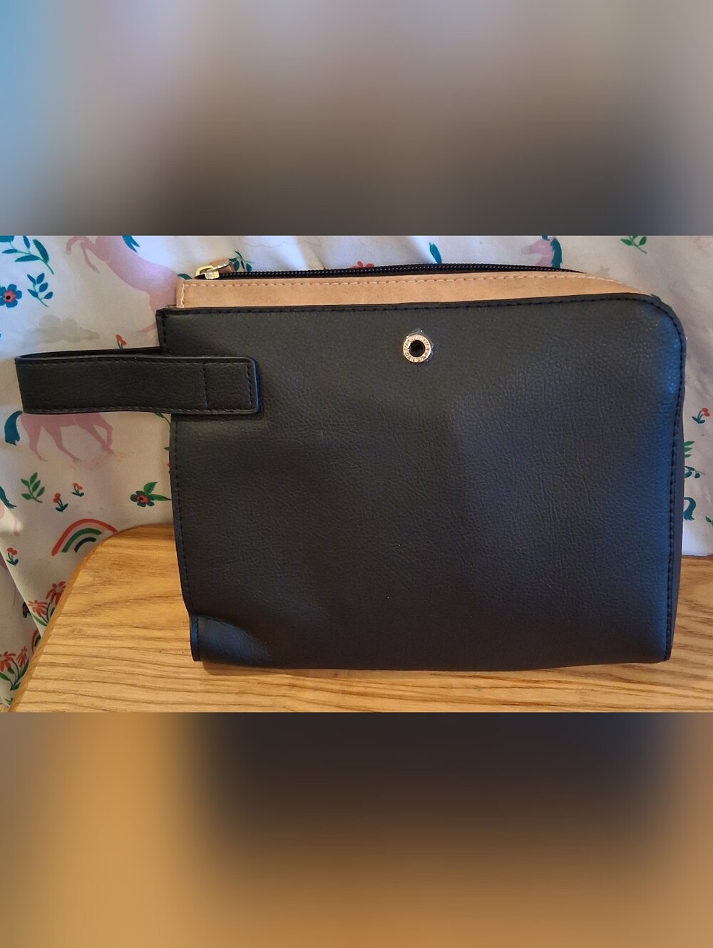 NWT Bvulgari Black Vegan Cosmetic Makeup Beauty Travel Toiletry Pouch Bag